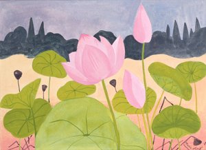 Lotus in the Garrigue, 1984 by Marie Hugo